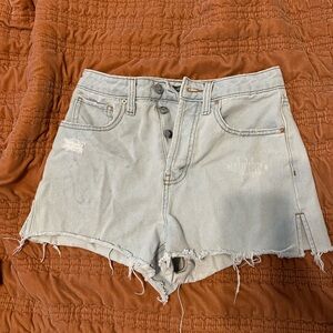 Wild Fable Light Blue Frayed Hem Jean Shorts